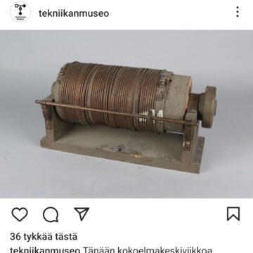 Kuvakaappaus instagram-postauksesta, missä on esine esillä.