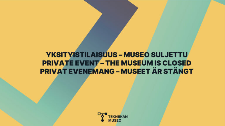 yksityistilaisuus museo suljettu kyltti