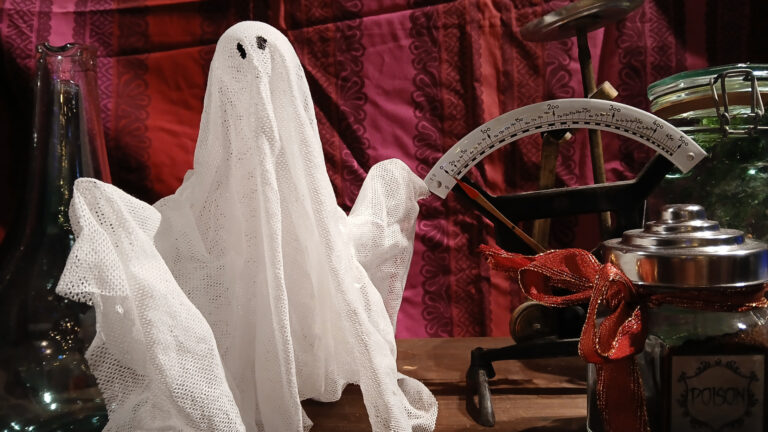 A Halloween ghost goes on an adventure in Ghost Grove.